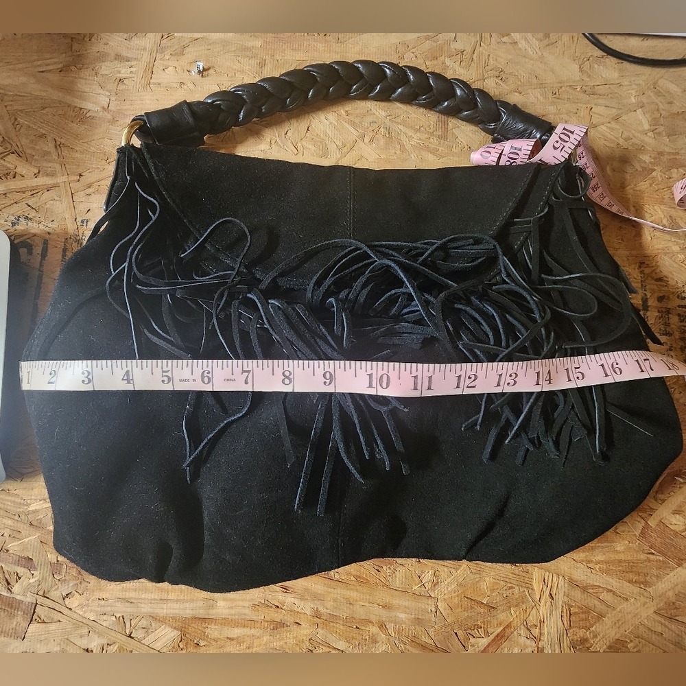 CZ‎ Falconer Womens Blk Suede Leather Hobo Bag - Picture 9 of 11